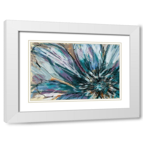 Shifting Flower White Modern Wood Framed Art Print with Double Matting by Butcher, Sarah