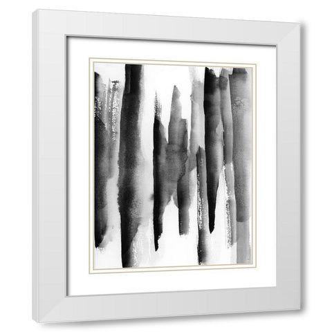 Band W 2 White Modern Wood Framed Art Print with Double Matting by vdk atelier