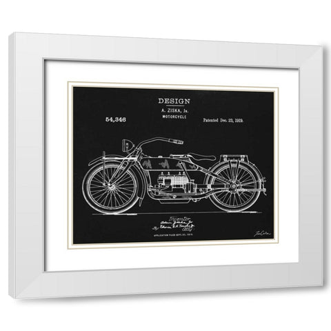 Harley Ziska White Modern Wood Framed Art Print with Double Matting by Carlson, Tina