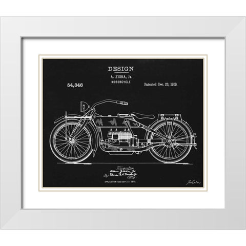 Harley Ziska White Modern Wood Framed Art Print with Double Matting by Carlson, Tina