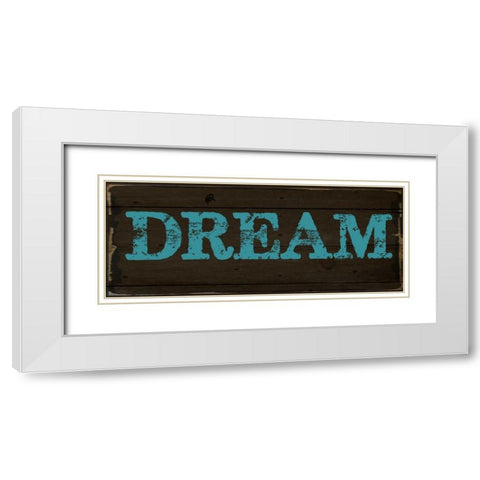 DREAM White Modern Wood Framed Art Print with Double Matting by Greene, Taylor