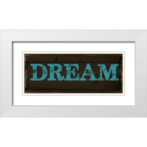 DREAM White Modern Wood Framed Art Print with Double Matting by Greene, Taylor