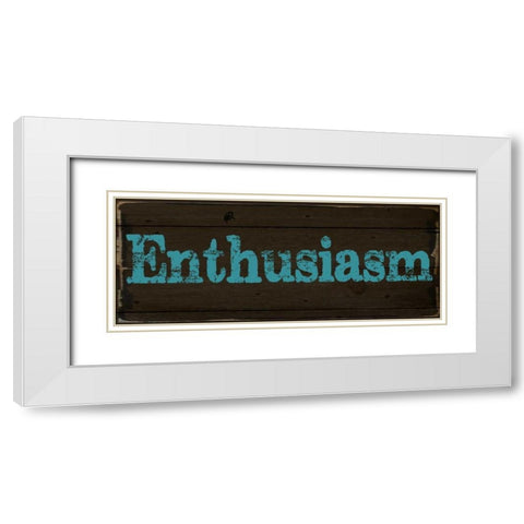 ENTHUSIASM 2 White Modern Wood Framed Art Print with Double Matting by Greene, Taylor