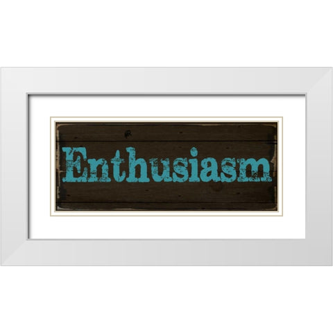 ENTHUSIASM 2 White Modern Wood Framed Art Print with Double Matting by Greene, Taylor