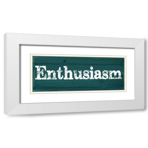 ENTHUSIASM White Modern Wood Framed Art Print with Double Matting by Greene, Taylor