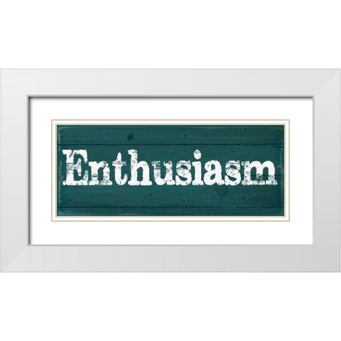ENTHUSIASM White Modern Wood Framed Art Print with Double Matting by Greene, Taylor