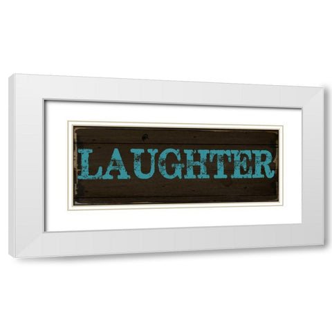 LAUGHTER 2 White Modern Wood Framed Art Print with Double Matting by Greene, Taylor