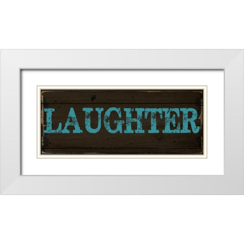LAUGHTER 2 White Modern Wood Framed Art Print with Double Matting by Greene, Taylor