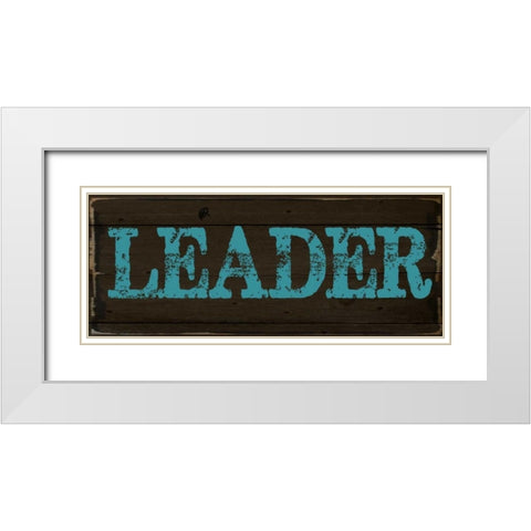LEADER 2 White Modern Wood Framed Art Print with Double Matting by Greene, Taylor