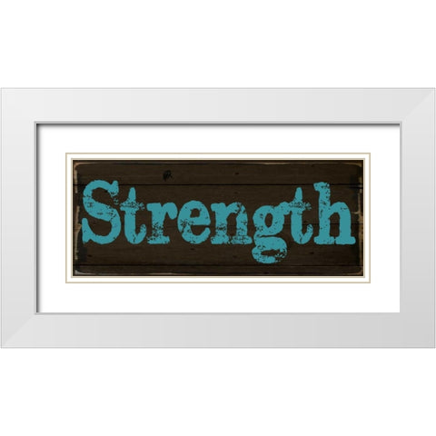 Strength 2 White Modern Wood Framed Art Print with Double Matting by Greene, Taylor