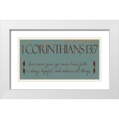 I CAN DO ALL THINGS F White Modern Wood Framed Art Print with Double Matting by Greene, Taylor