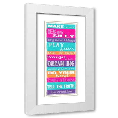 MAKE MUSIC STRIPE White Modern Wood Framed Art Print with Double Matting by Greene, Taylor