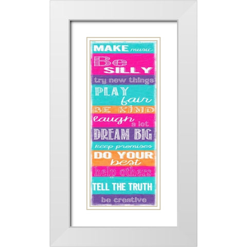 MAKE MUSIC STRIPE White Modern Wood Framed Art Print with Double Matting by Greene, Taylor