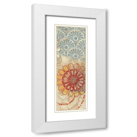 FLORA TRANCE V White Modern Wood Framed Art Print with Double Matting by Greene, Taylor