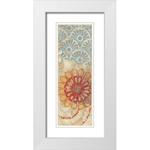 FLORA TRANCE V White Modern Wood Framed Art Print with Double Matting by Greene, Taylor