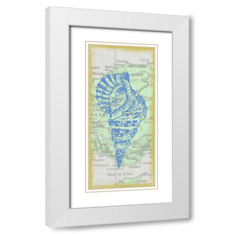 Shell White Modern Wood Framed Art Print with Double Matting by Greene, Taylor