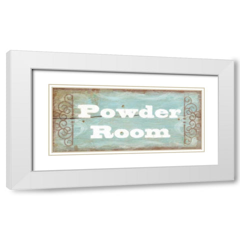Powder Poom White Modern Wood Framed Art Print with Double Matting by Greene, Taylor