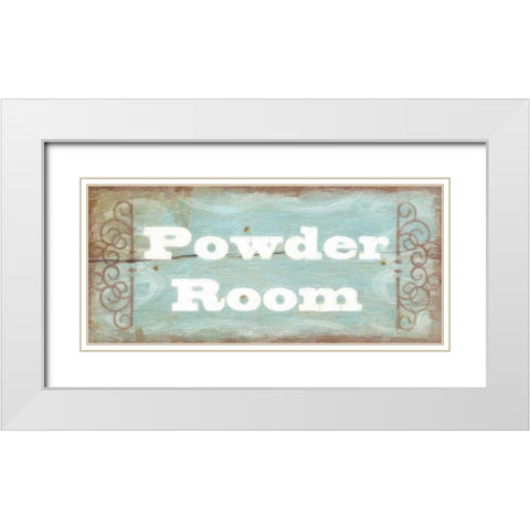 Powder Poom White Modern Wood Framed Art Print with Double Matting by Greene, Taylor