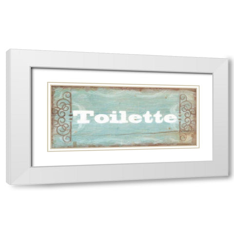 Toilette White Modern Wood Framed Art Print with Double Matting by Greene, Taylor