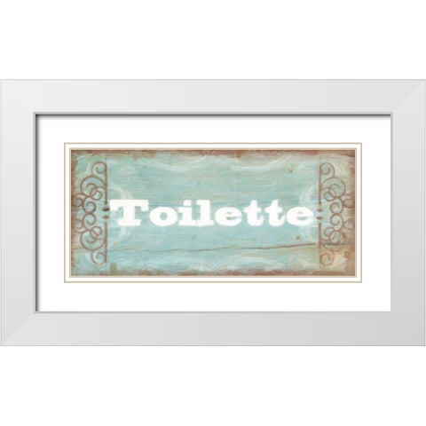 Toilette White Modern Wood Framed Art Print with Double Matting by Greene, Taylor
