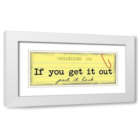 Put it Back White Modern Wood Framed Art Print with Double Matting by Greene, Taylor