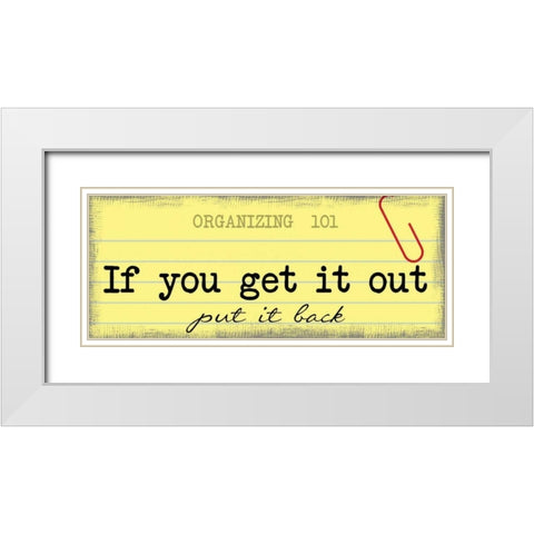 Put it Back White Modern Wood Framed Art Print with Double Matting by Greene, Taylor