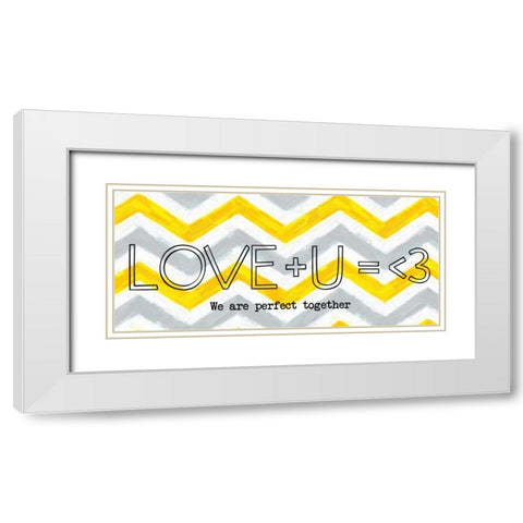 Love Plus Panel White Modern Wood Framed Art Print with Double Matting by Greene, Taylor