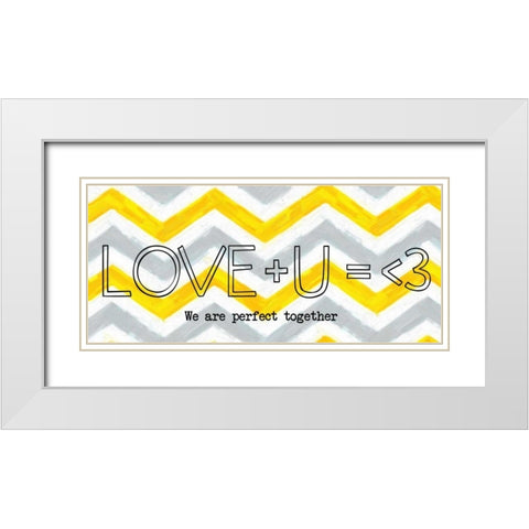 Love Plus Panel White Modern Wood Framed Art Print with Double Matting by Greene, Taylor
