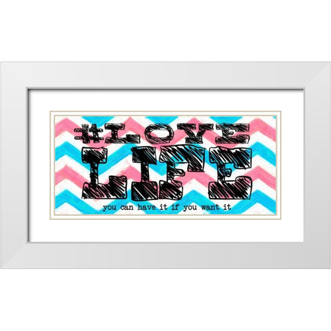 Love life Panel White Modern Wood Framed Art Print with Double Matting by Greene, Taylor