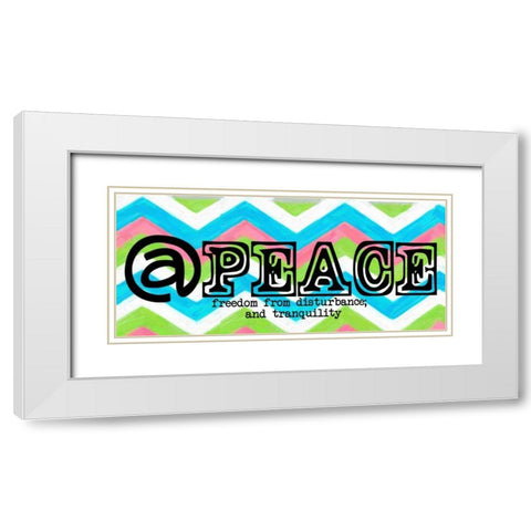 PEACE PANEL White Modern Wood Framed Art Print with Double Matting by Greene, Taylor