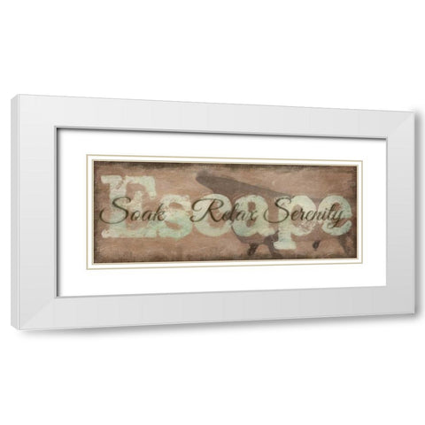 Escape White Modern Wood Framed Art Print with Double Matting by Greene, Taylor