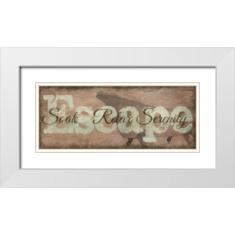 Escape White Modern Wood Framed Art Print with Double Matting by Greene, Taylor