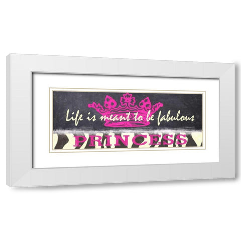 Life Is Fabulous White Modern Wood Framed Art Print with Double Matting by Greene, Taylor