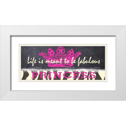 Life Is Fabulous White Modern Wood Framed Art Print with Double Matting by Greene, Taylor