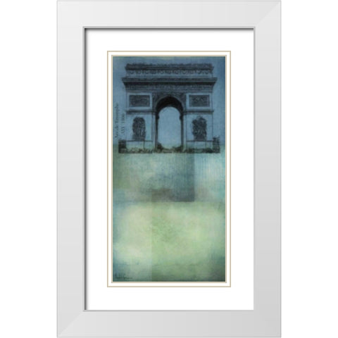 City Hues II White Modern Wood Framed Art Print with Double Matting by Greene, Taylor