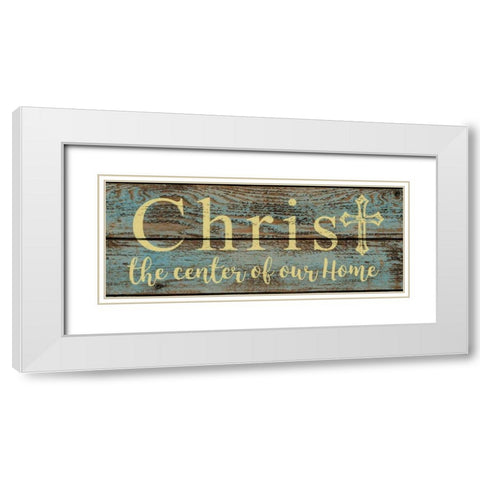 Christ Center White Modern Wood Framed Art Print with Double Matting by Greene, Taylor