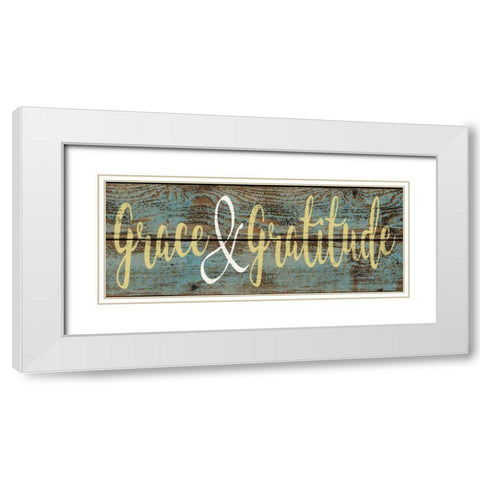 Grace And Gratitude White Modern Wood Framed Art Print with Double Matting by Greene, Taylor