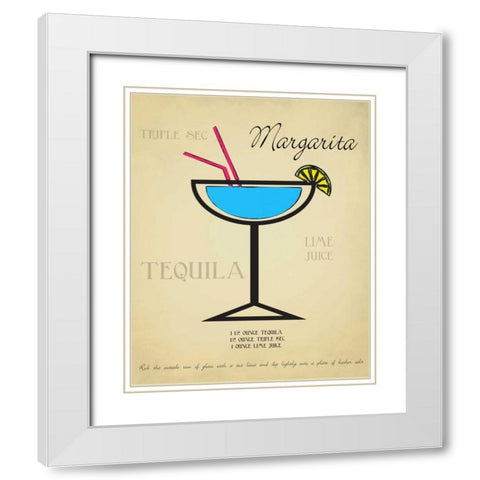 Margarita White Modern Wood Framed Art Print with Double Matting by Greene, Taylor