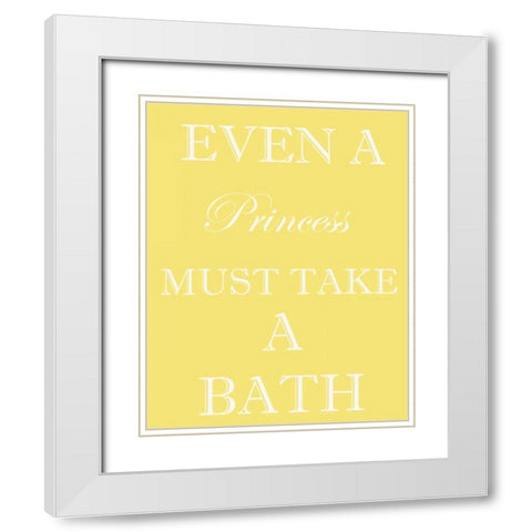 PRINCESS MUST BATHE White Modern Wood Framed Art Print with Double Matting by Greene, Taylor