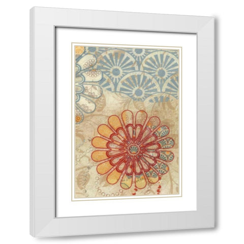 FLORA TRANCE V White Modern Wood Framed Art Print with Double Matting by Greene, Taylor