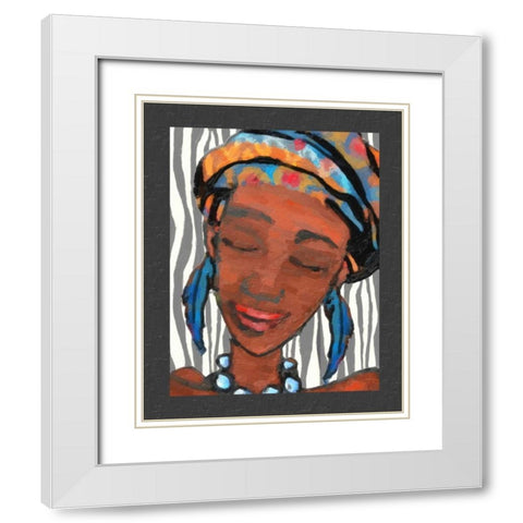 Ebony Beauty I White Modern Wood Framed Art Print with Double Matting by Greene, Taylor