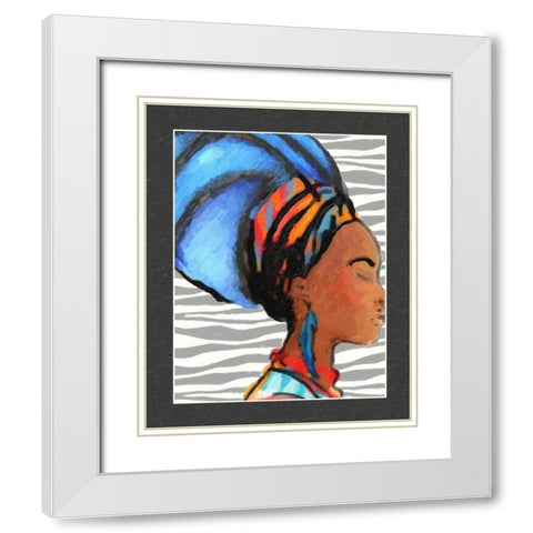 Ebony Beauty II White Modern Wood Framed Art Print with Double Matting by Greene, Taylor