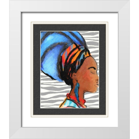 Ebony Beauty II White Modern Wood Framed Art Print with Double Matting by Greene, Taylor