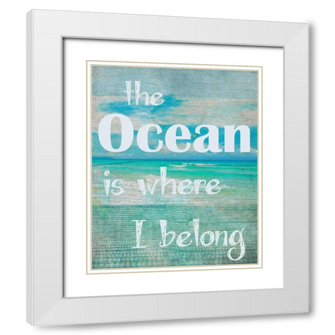 Where I Belong White Modern Wood Framed Art Print with Double Matting by Greene, Taylor
