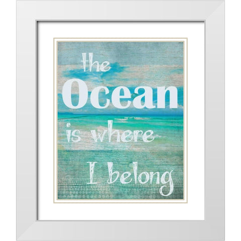 Where I Belong White Modern Wood Framed Art Print with Double Matting by Greene, Taylor