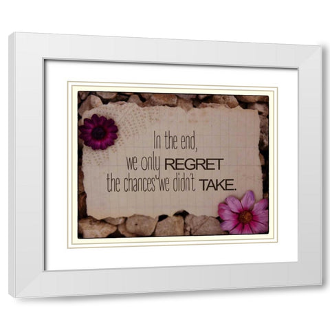 In The End White Modern Wood Framed Art Print with Double Matting by Greene, Taylor