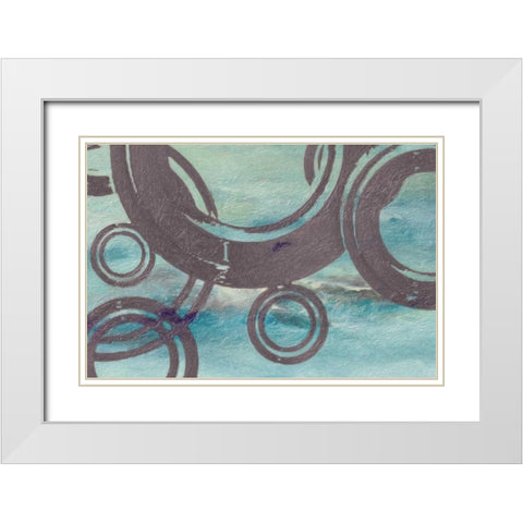 Cement Rings White Modern Wood Framed Art Print with Double Matting by Greene, Taylor