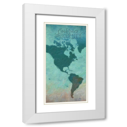 Destinations 2 White Modern Wood Framed Art Print with Double Matting by Greene, Taylor