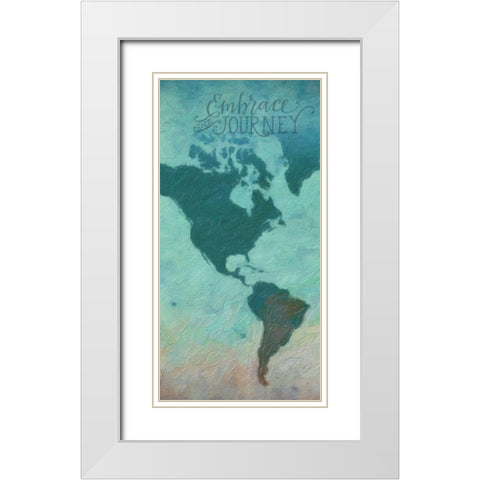 Destinations 2 White Modern Wood Framed Art Print with Double Matting by Greene, Taylor