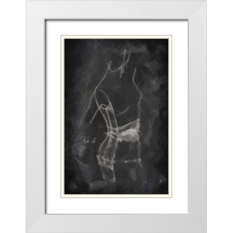 Model Sketch 5 White Modern Wood Framed Art Print with Double Matting by Greene, Taylor